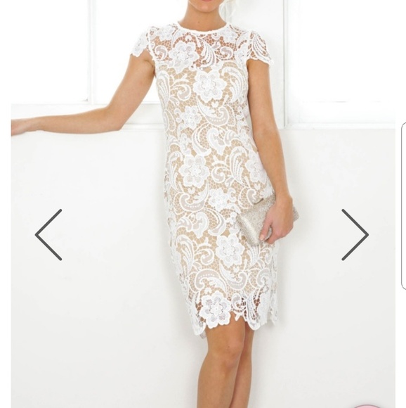 Showpo King of Hearts White Lace Dress - Picture 1 of 4
